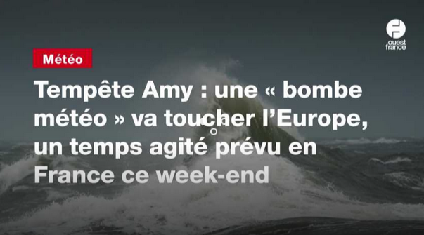 Tempête Amy Ouest-France