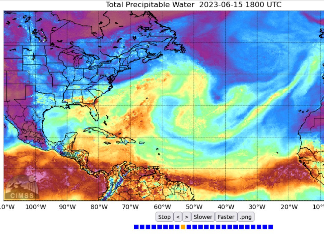 Total Precipitable Water by UWCIMSS